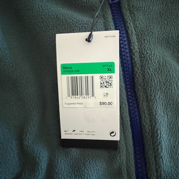 Nike Blue Zip Up Fleece - Picture 5 of 7
